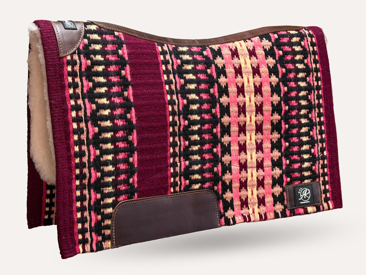 2in1 Show | Performance Western Pad | Maroon Sunset