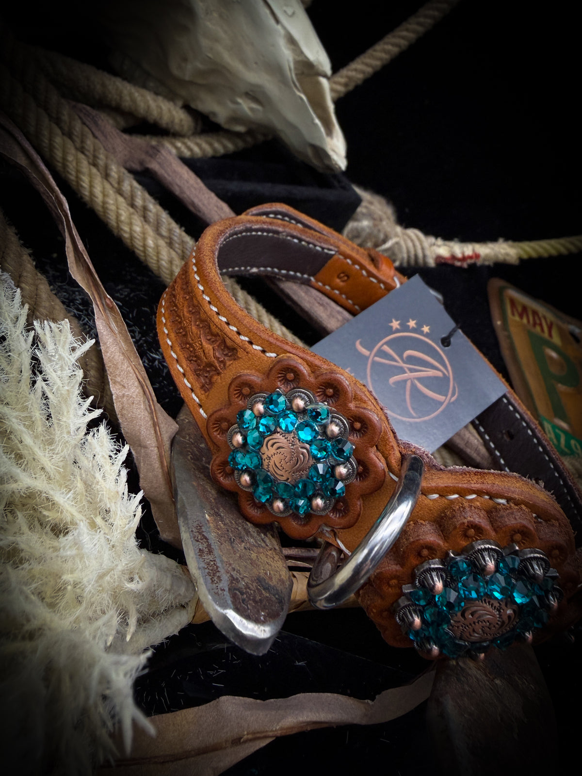 AR Dog Tack | Turquoise Ranch | Western Collar | Size S