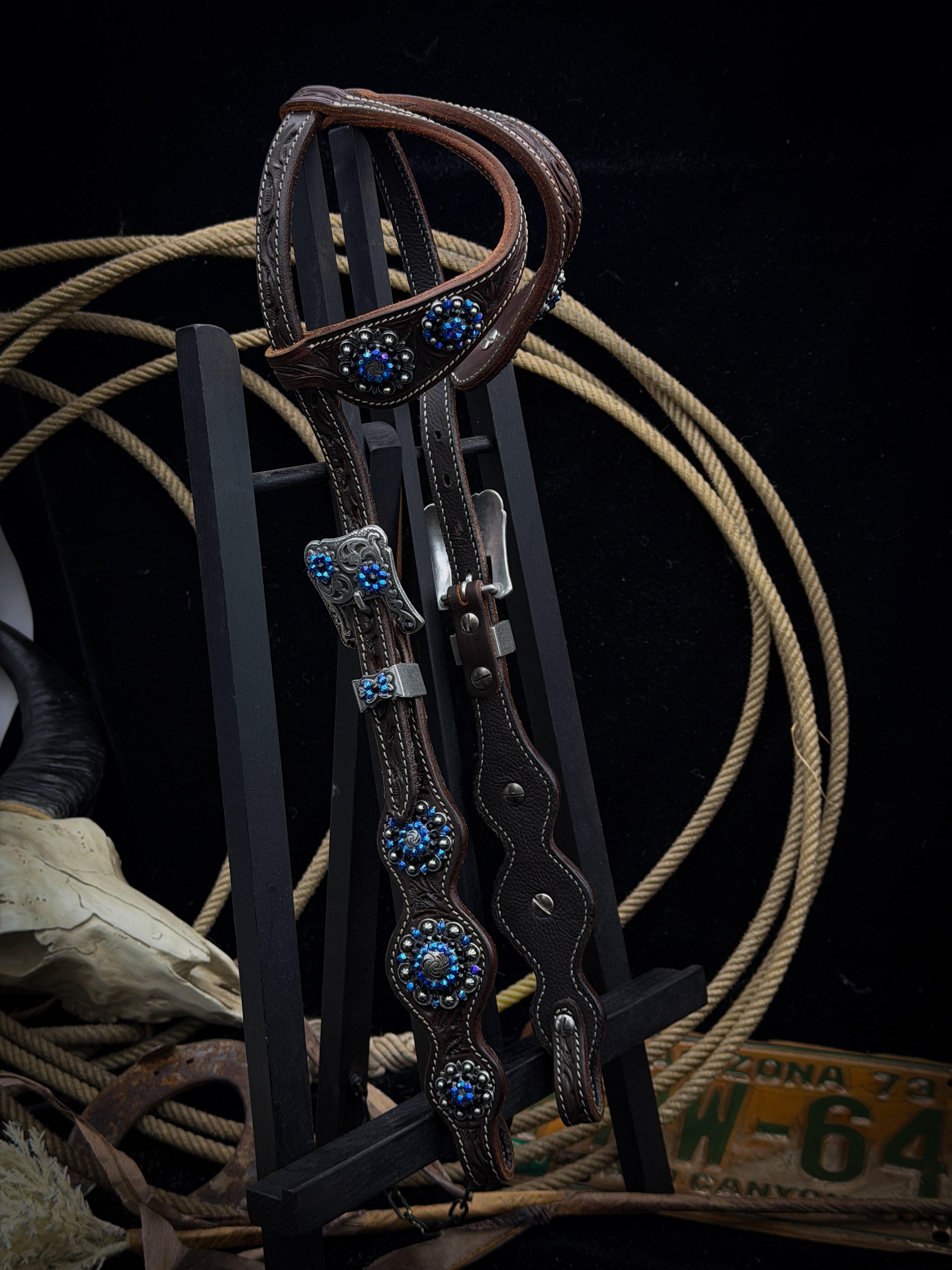 Premium | Westernheadstal | Blue Steel Rebel