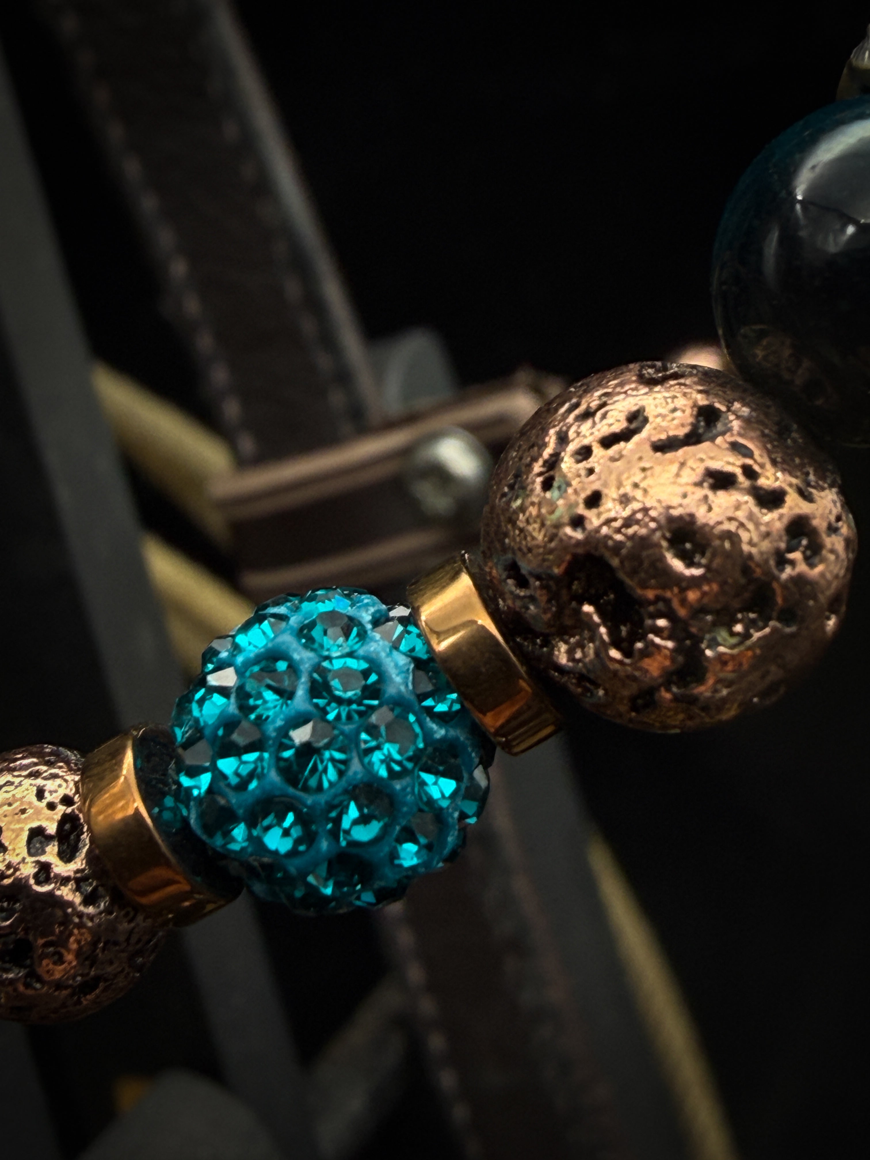 Premium | Westernhoofdstel | Antique dark chestnut | Turquoise Shine