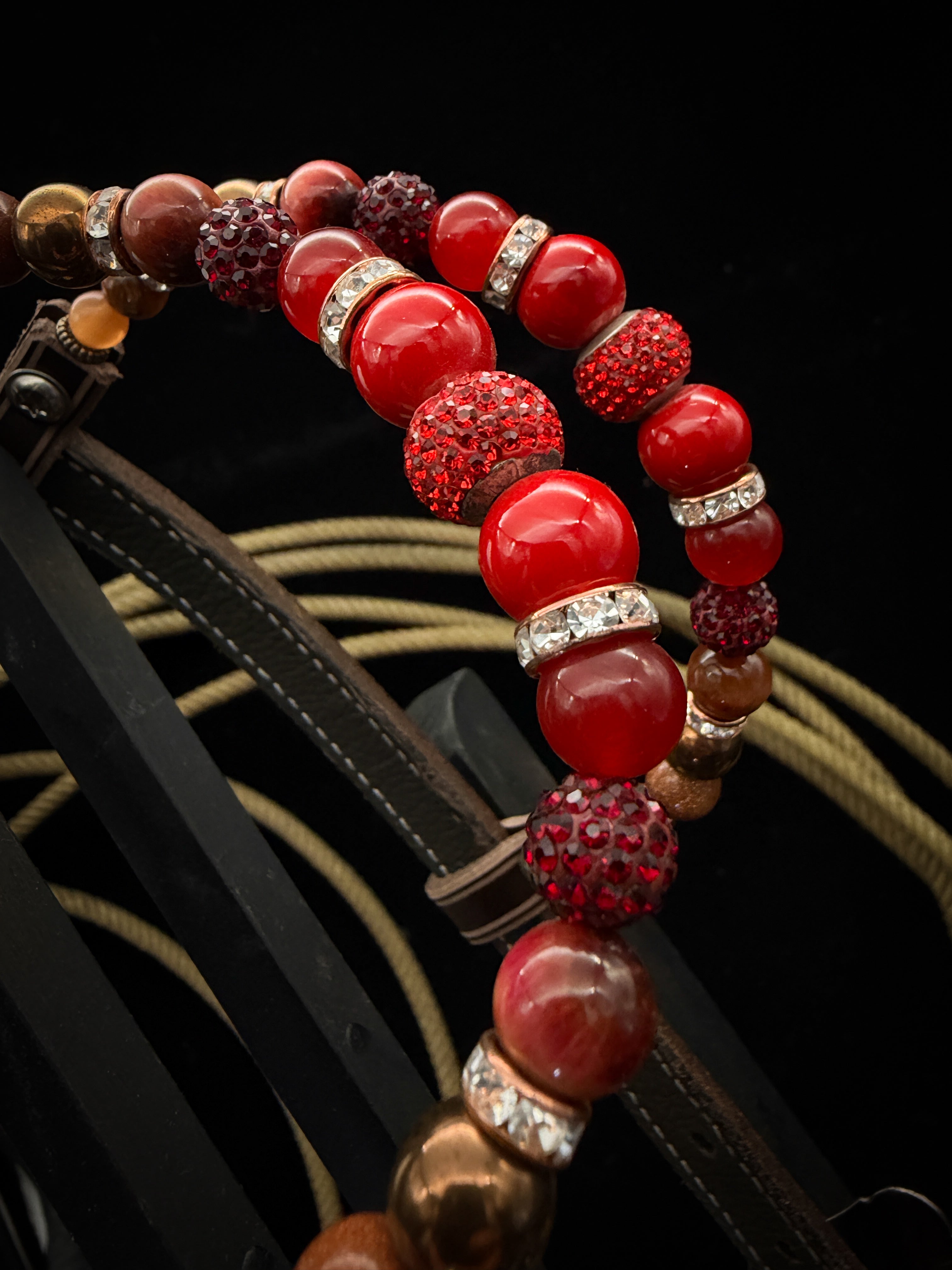 Premium | Western headstall | Antique Chestnut | Sunset Ember