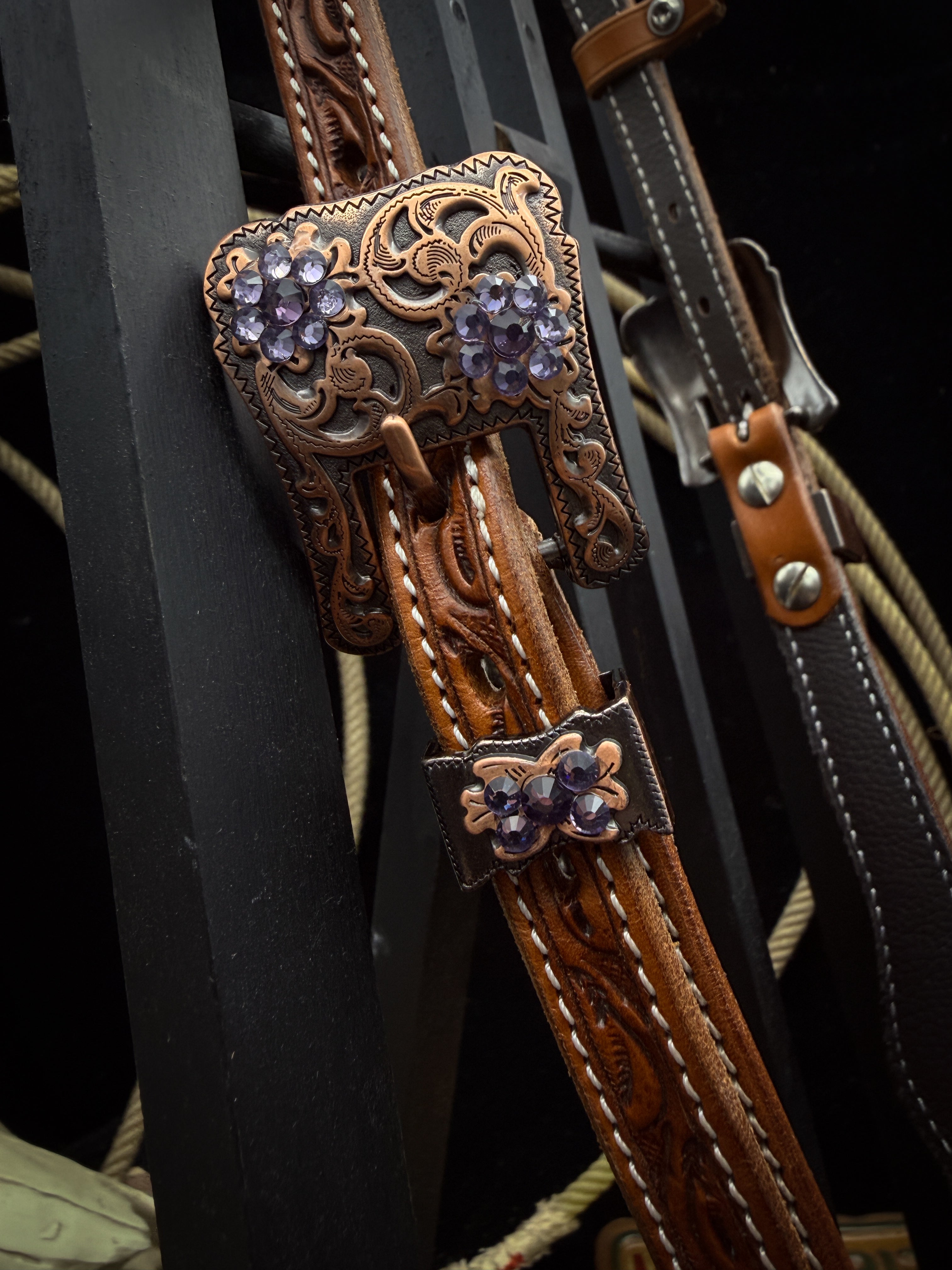 Premium | Violet Prairie | Antique Chestnut Western Kopfstück