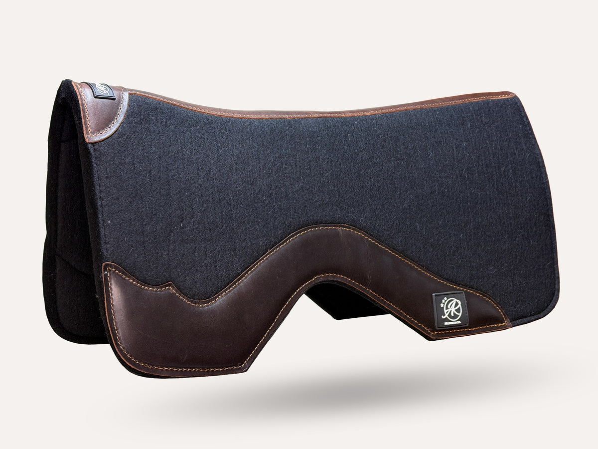 WorkPad Merino Felt | Western path | Black Dark leather