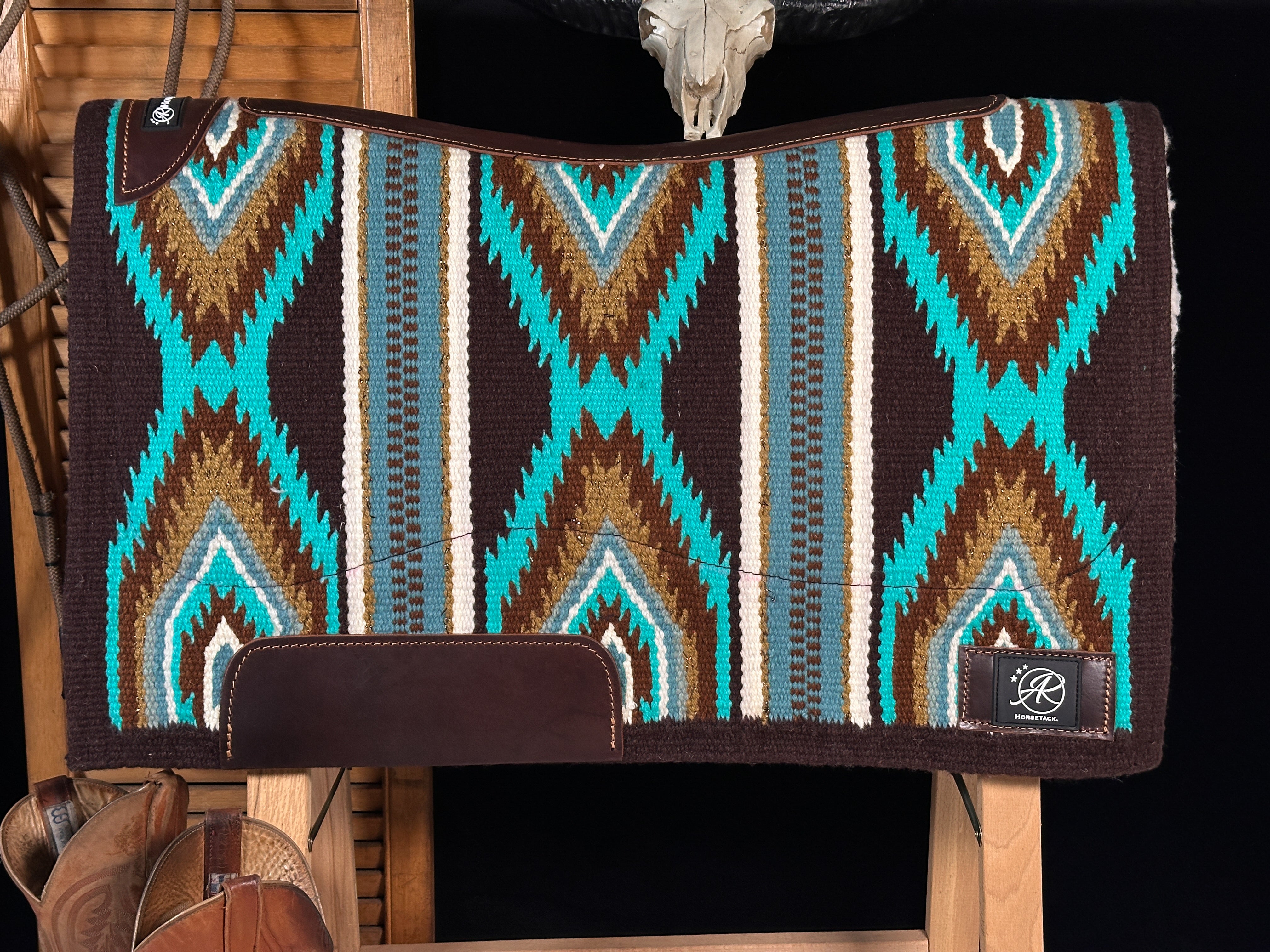 2in1 Show Pad | Blue & Gray | Western