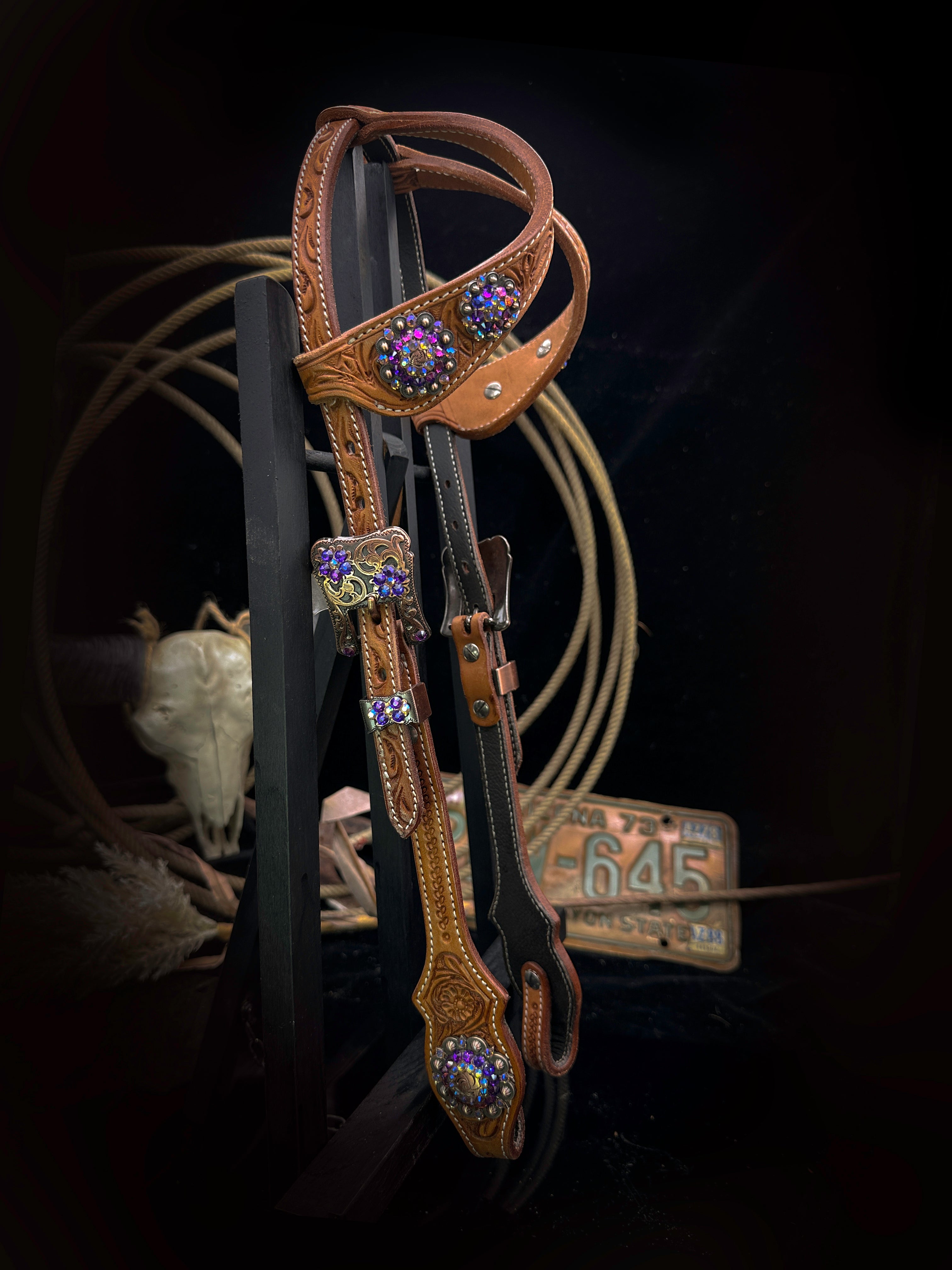 Premium | Russet western Hoofdstel | Galaxy Edition
