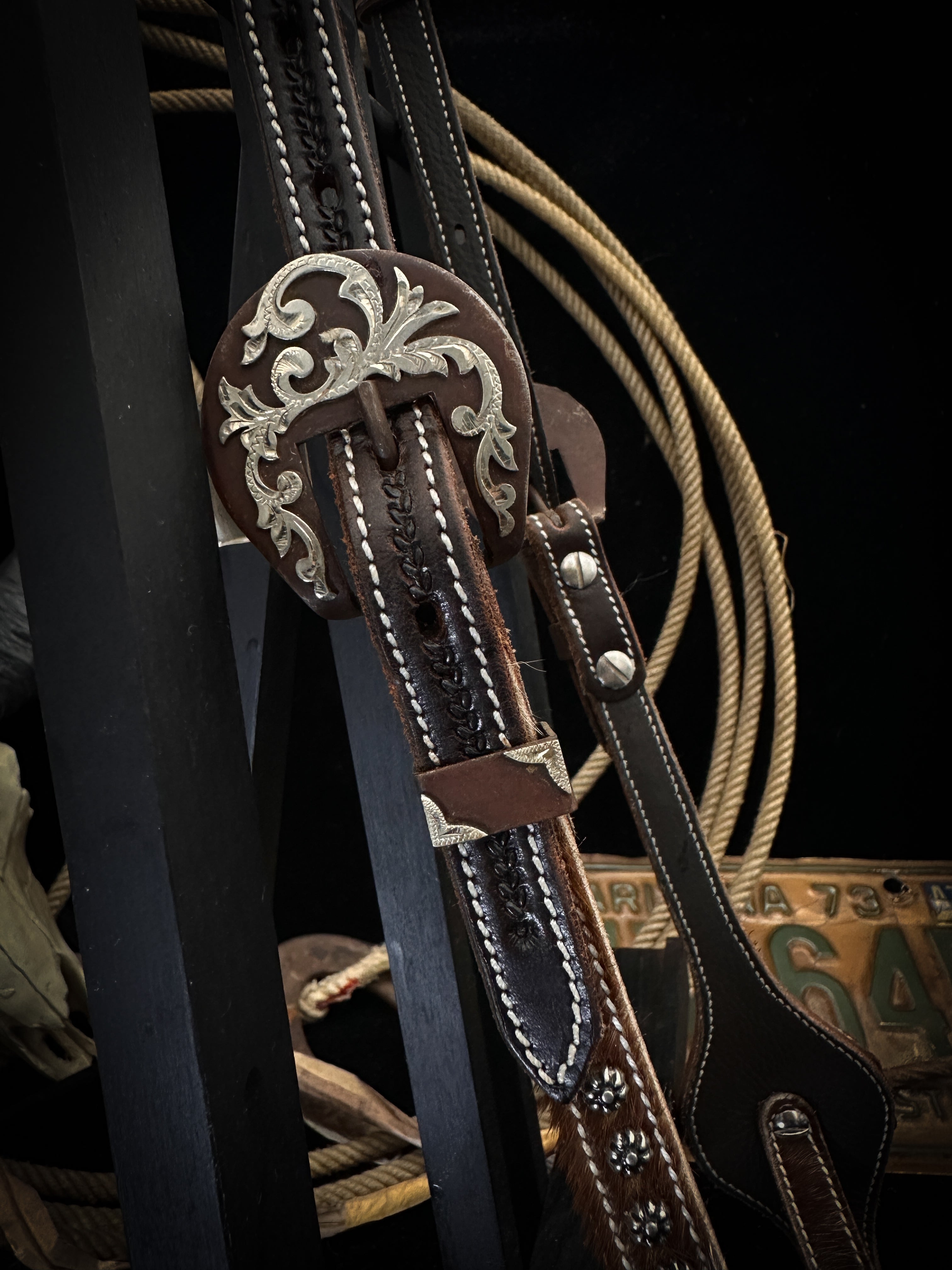 Luxury Chestnut Sidepull – Pink & black.