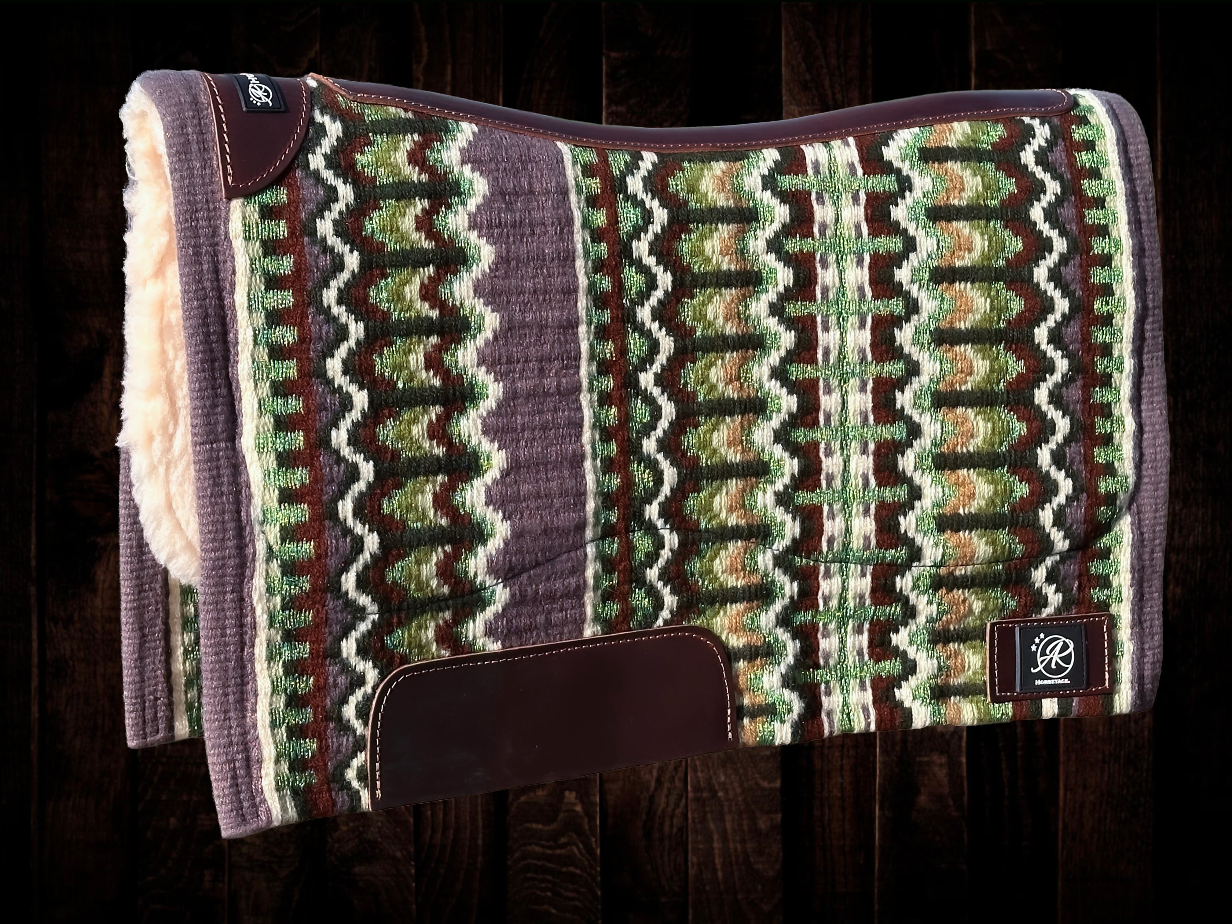 2in1 Show Pad | Show weave western | Green & Gray