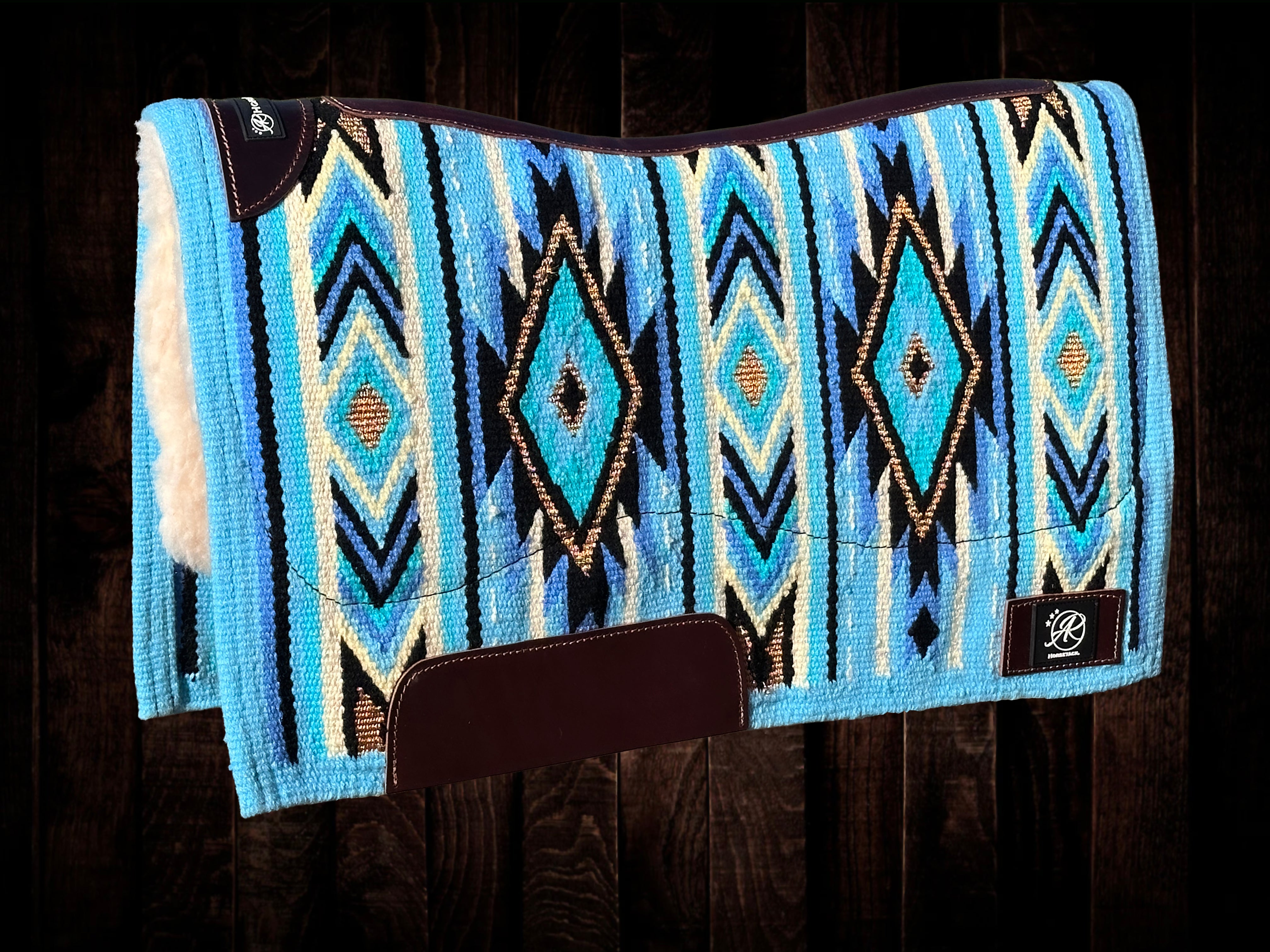 2in1 Show Pad | Ranch weave western | Light Blue