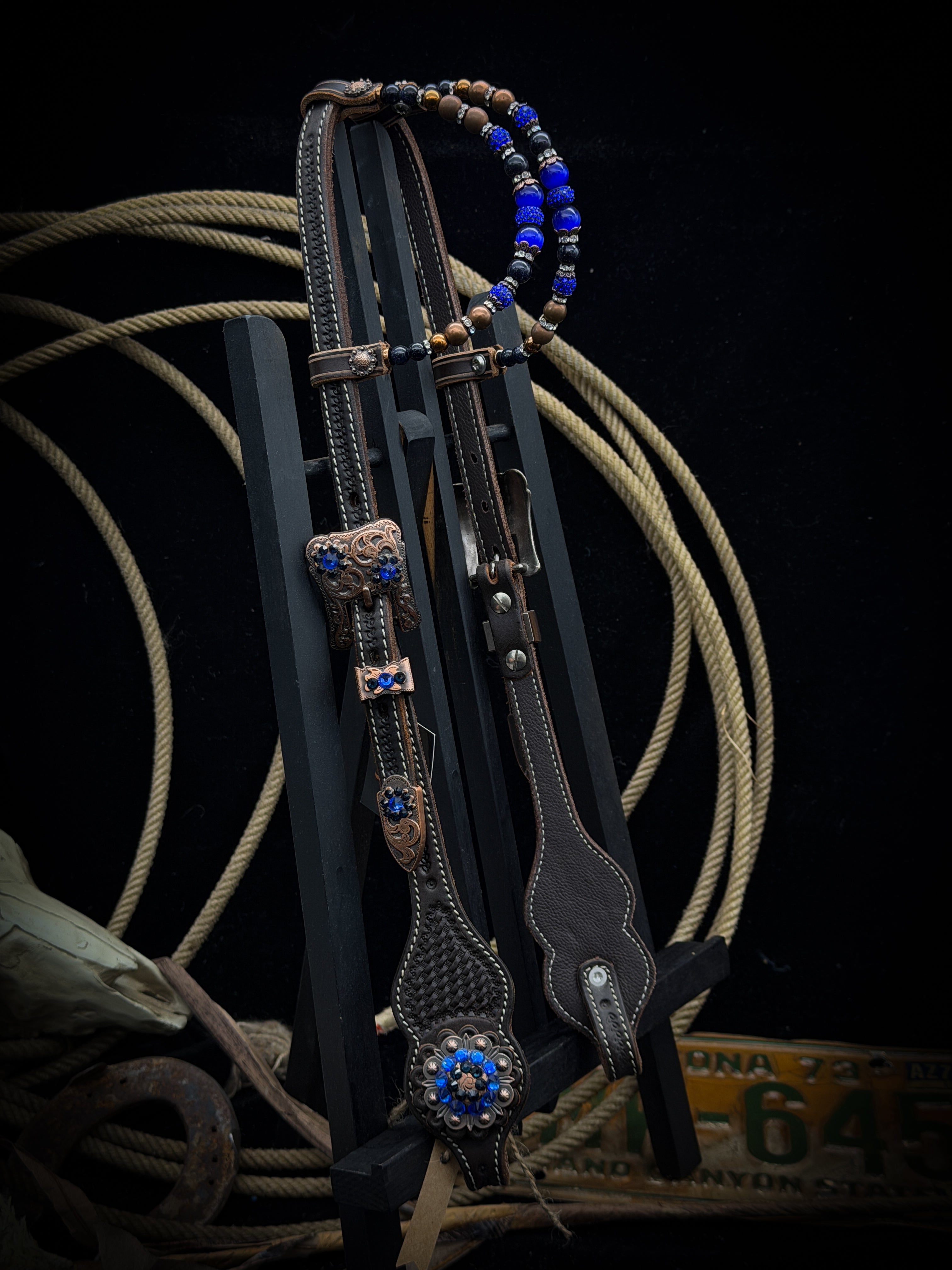 Premium | Westernheadstal | Blue Ember Steel