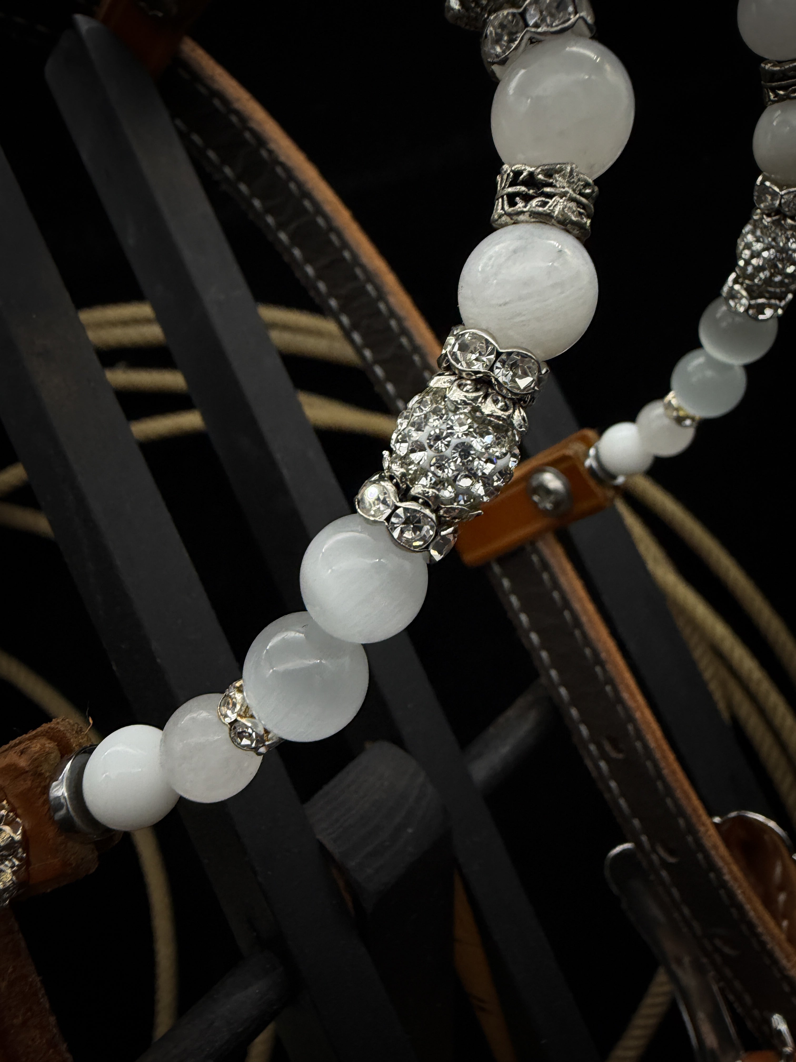 Premium | Western headstall | Dark Chestnut | Silver Shine