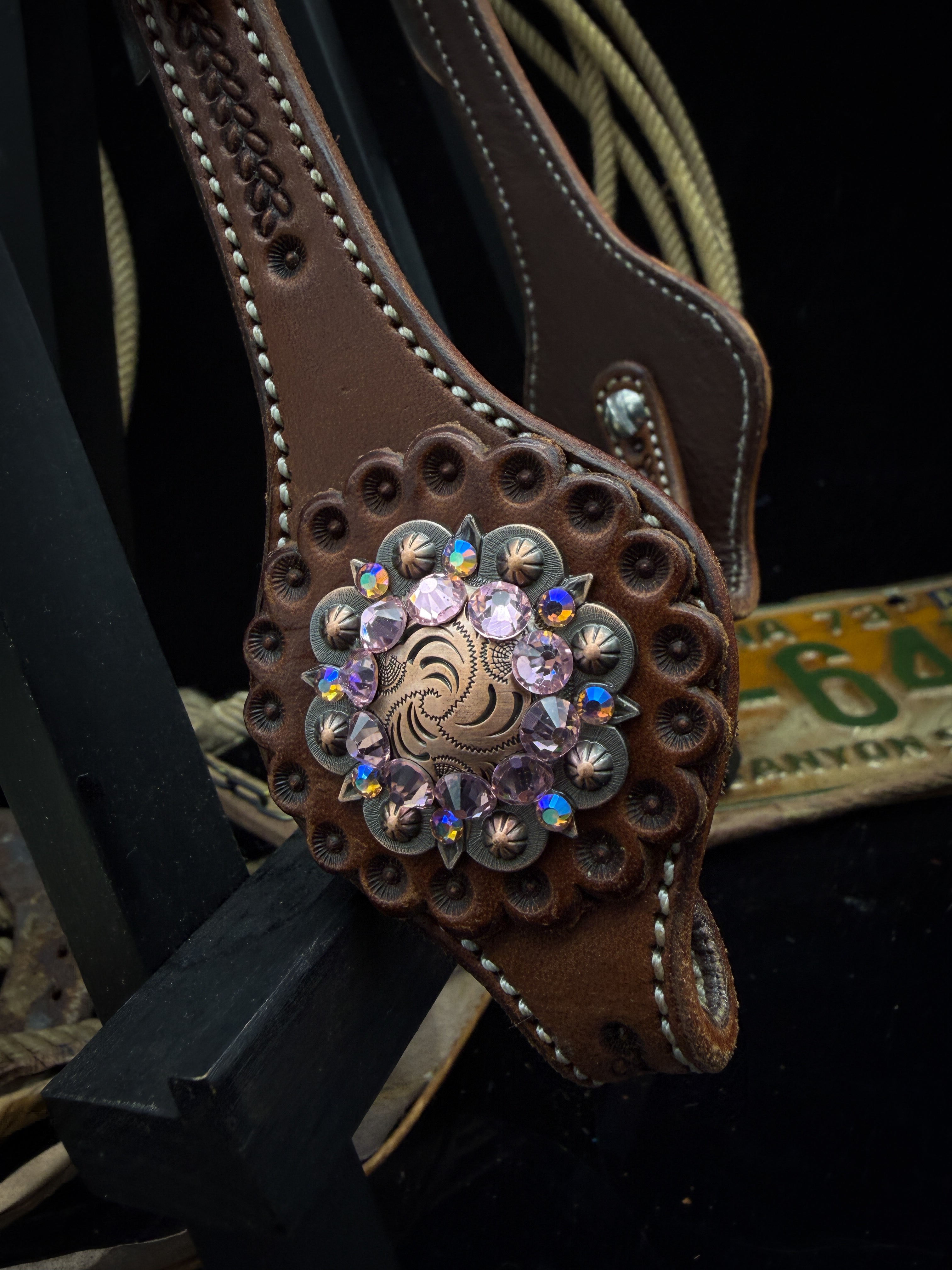 Premium | Rosewood Glow | Dark Chestnut Western Kopfstück