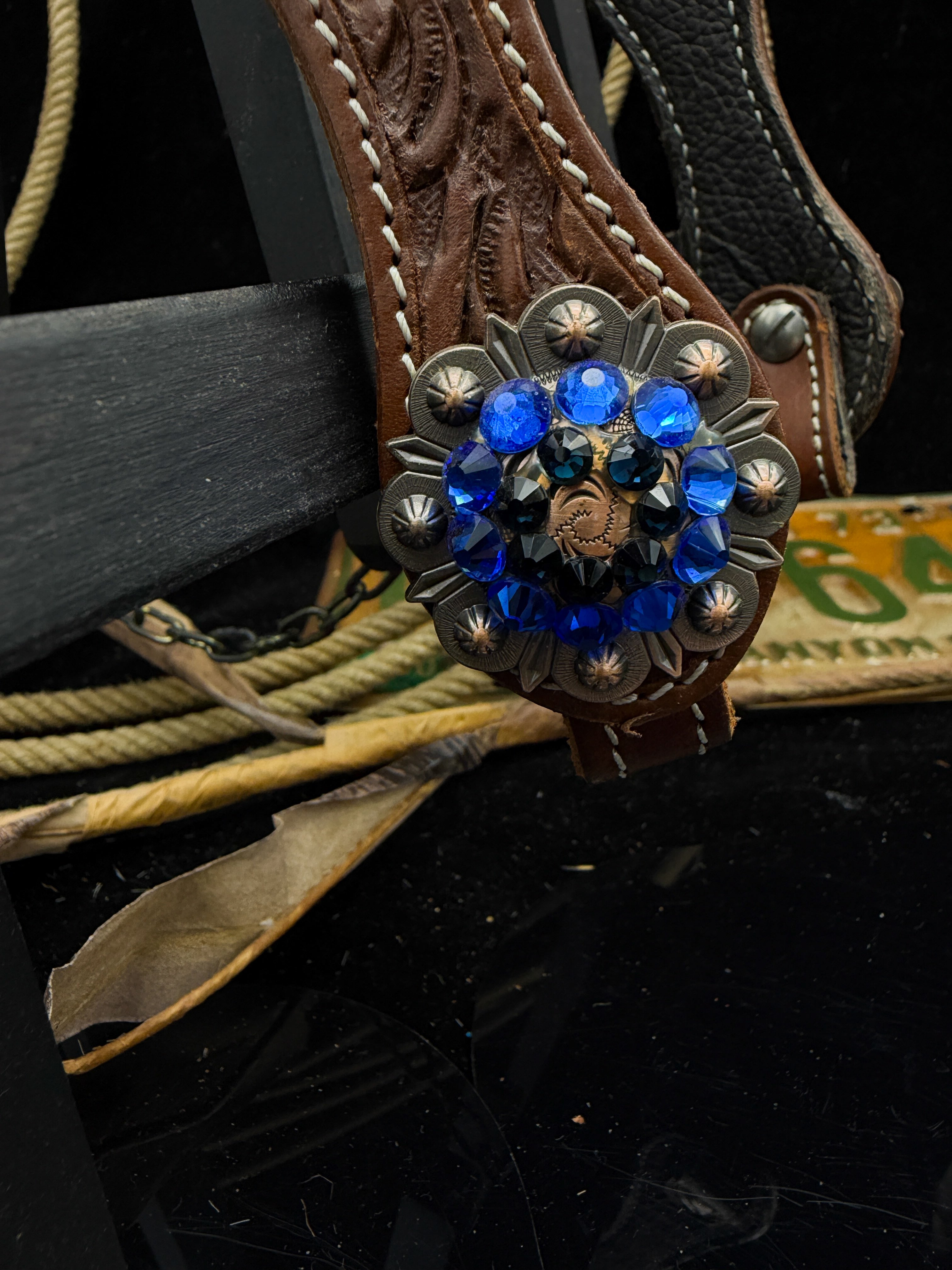 Premium | Cobalt Dust | Chestnut Western Bridle
