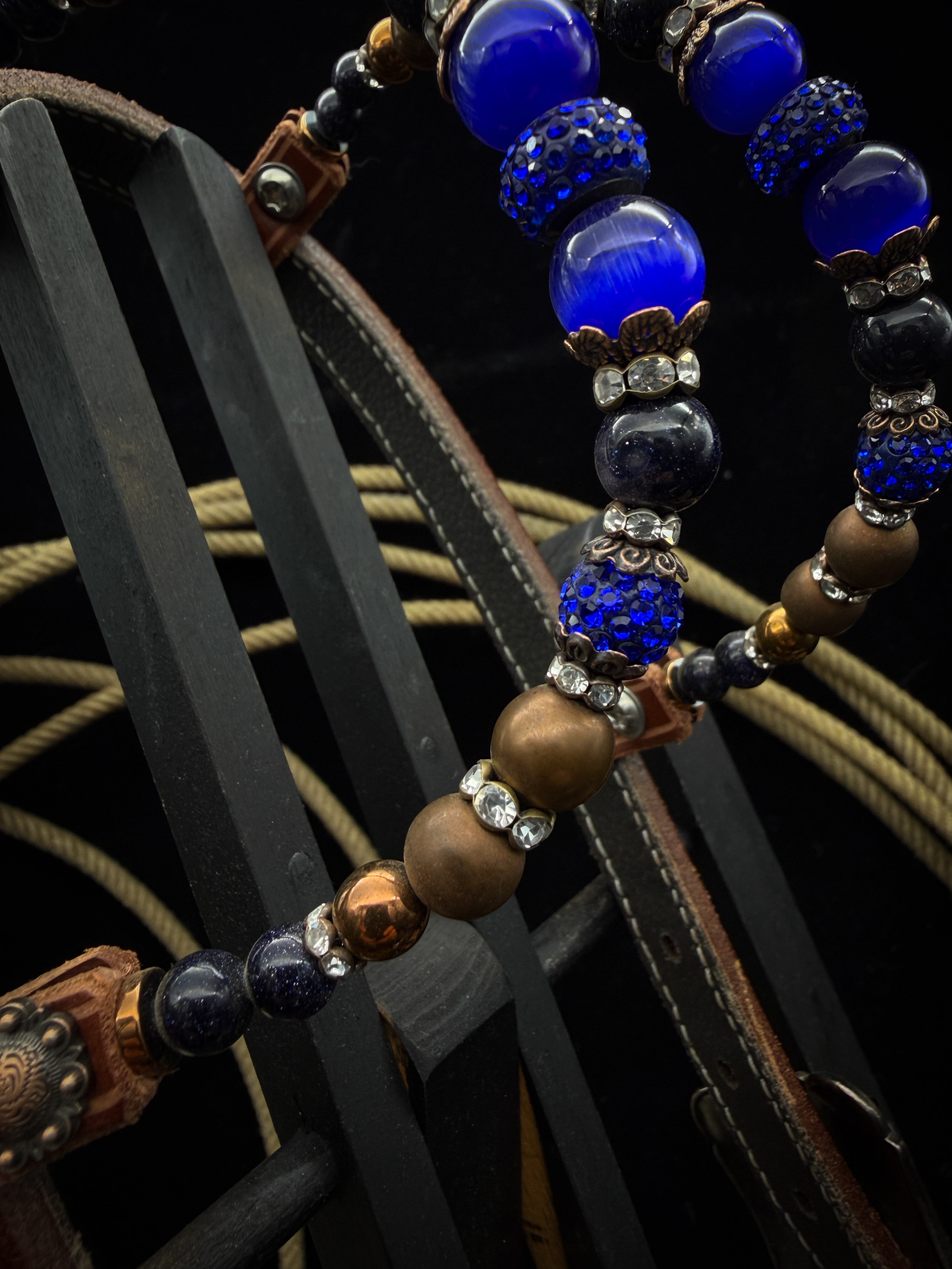 Premium | Cobalt Dust | Chestnut Western Bridle