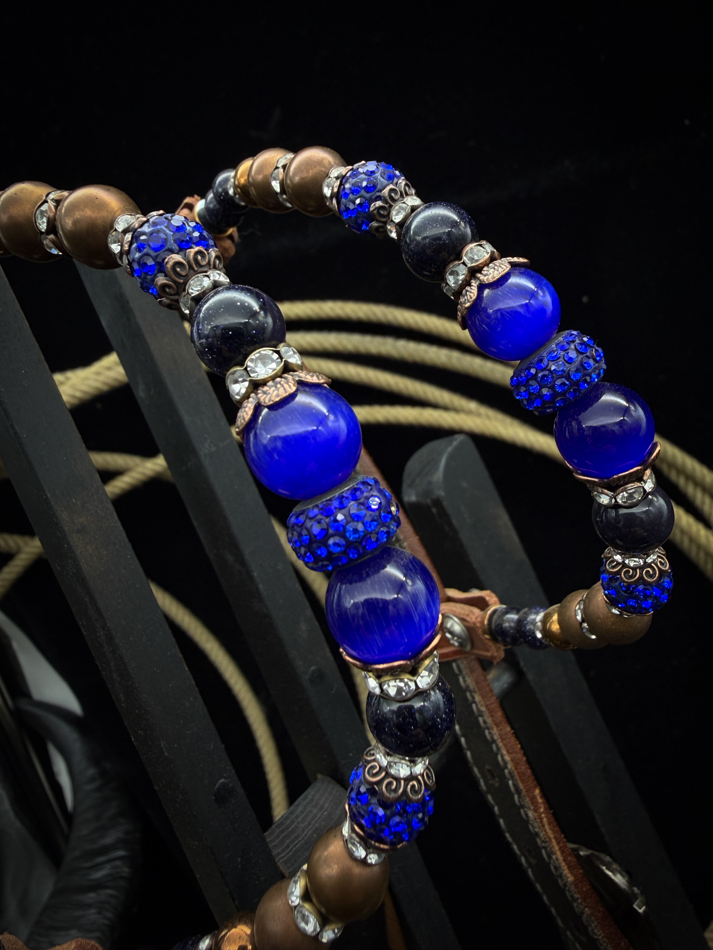 Premium | Cobalt Dust | Chestnut Western Bridle