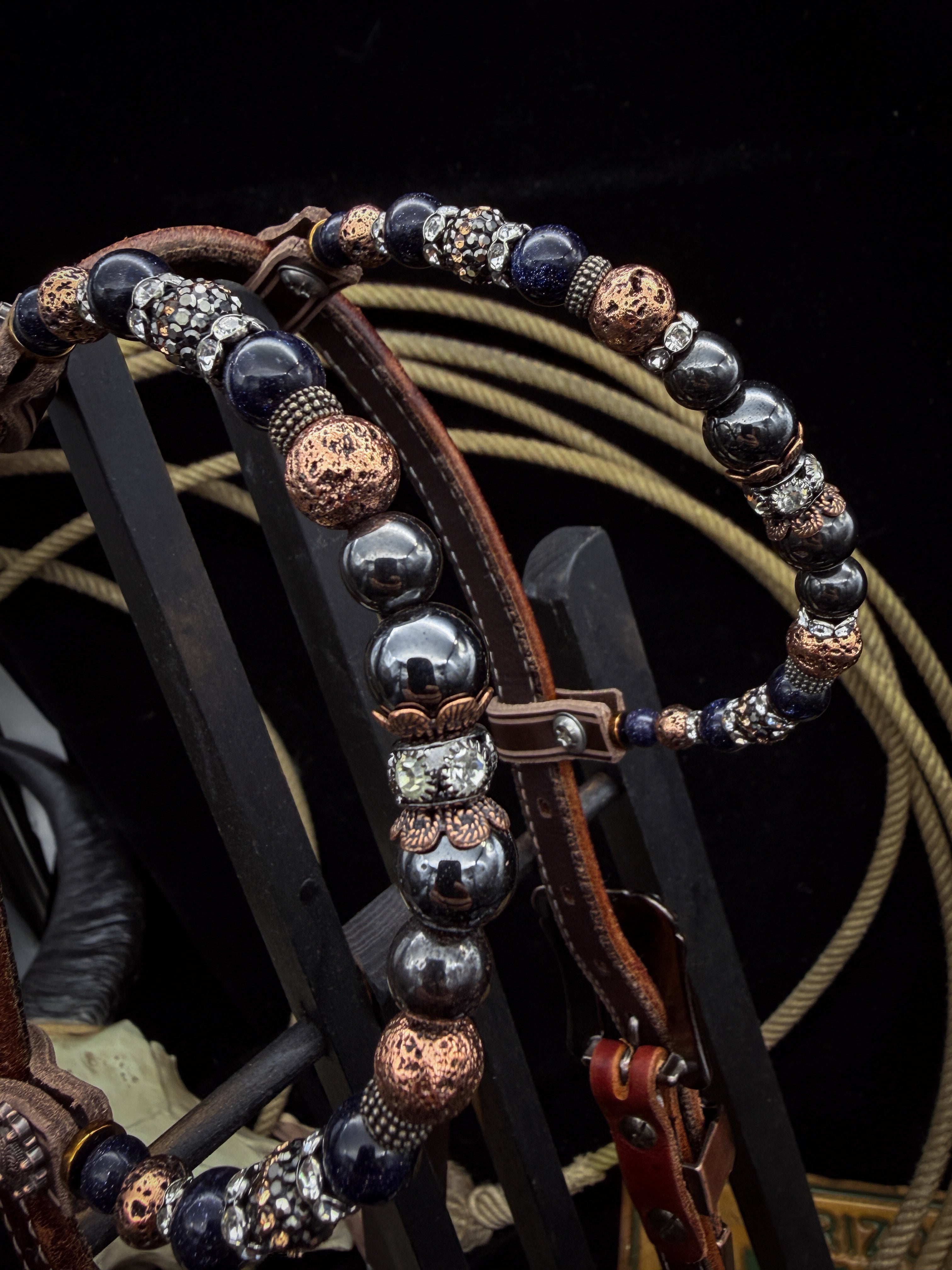 Premium | Midnight Ember | Antique Dark Chestnut Western Kopfstück