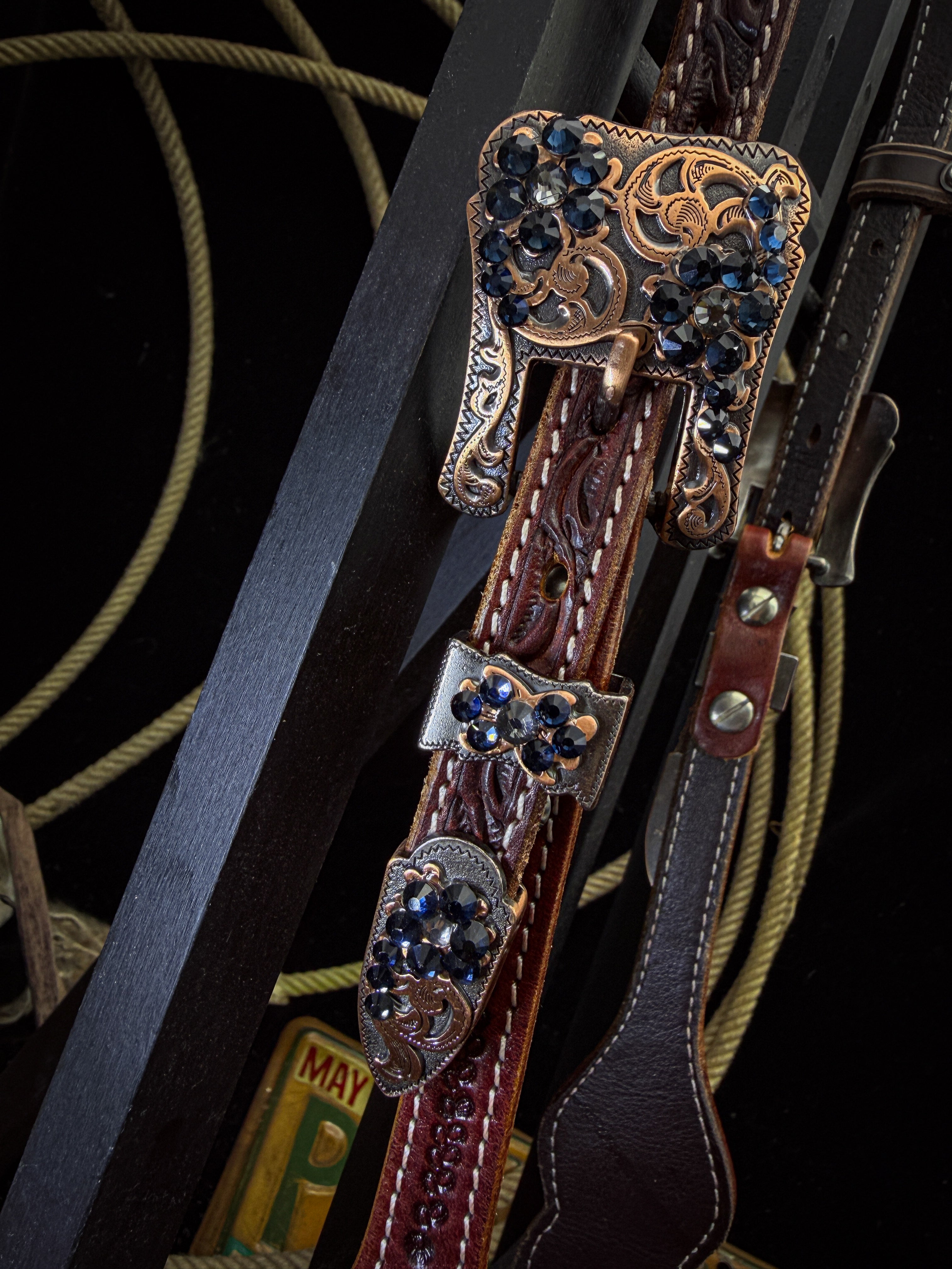 Premium | Midnight Ember | Antique Dark Chestnut Western Kopfstück