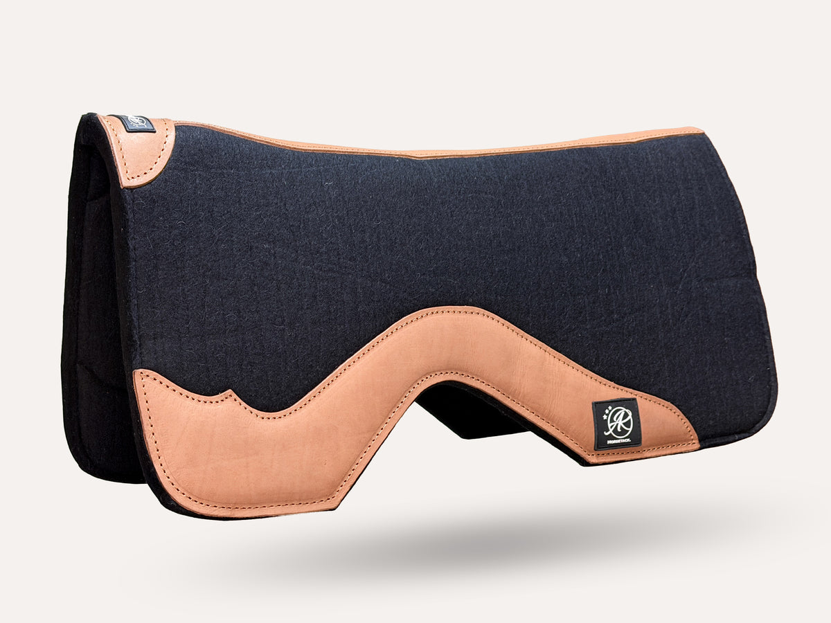 WorkPad Merino Felt | Western path | Black Natural leather