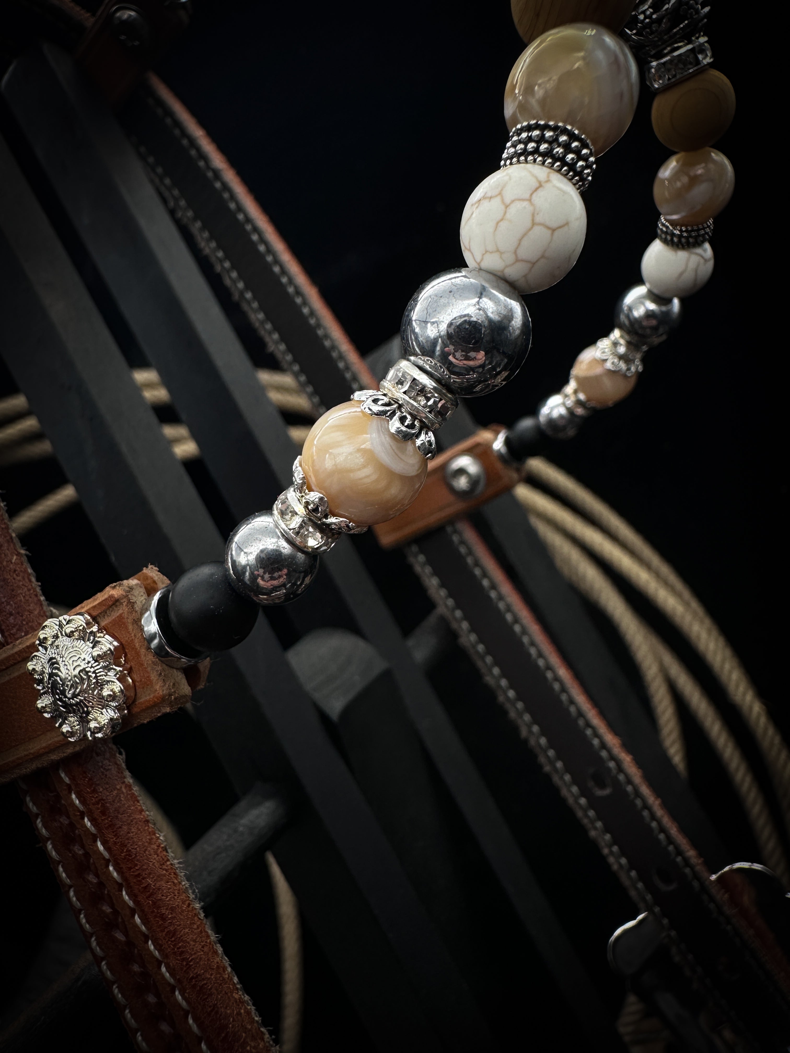 Premium | Western bridle | Desert Coral Silver