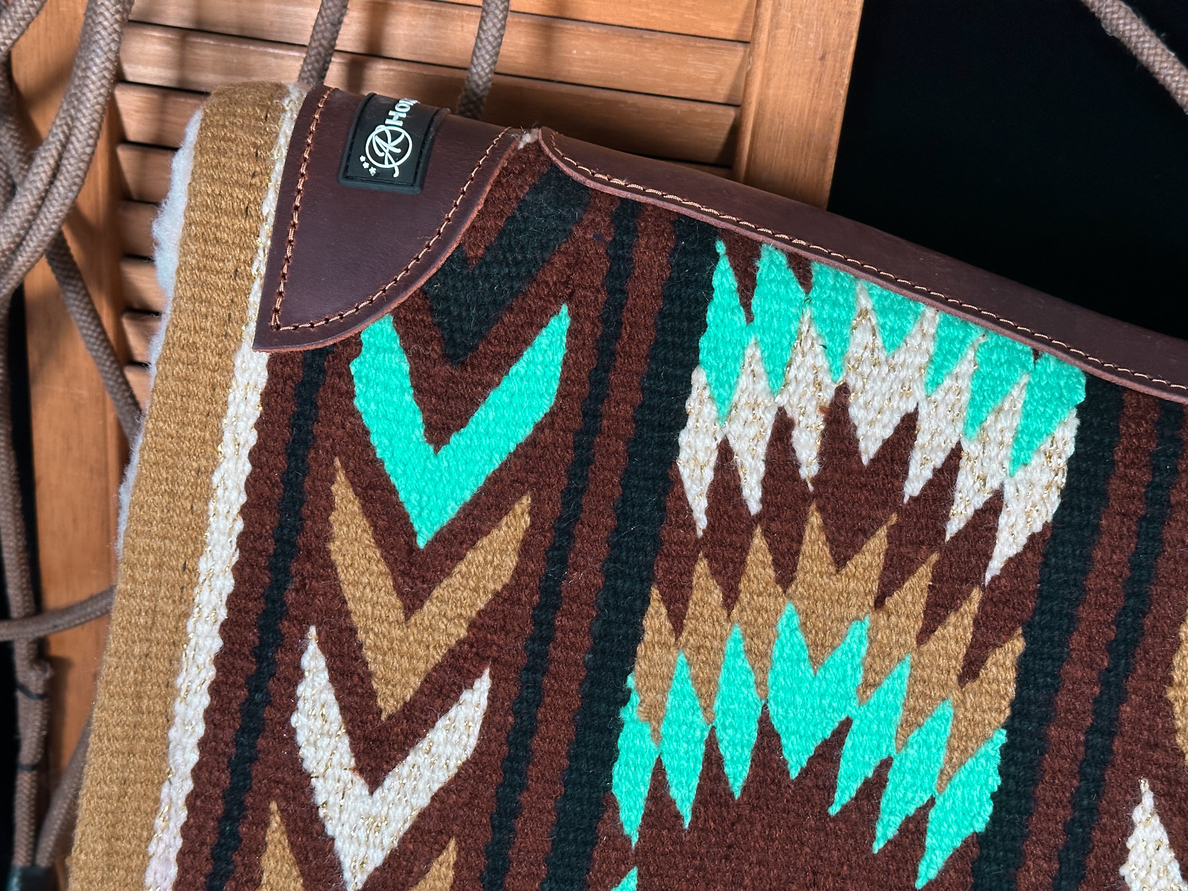 2in1 Show Pad | Ranch weave western | Brown & Mint