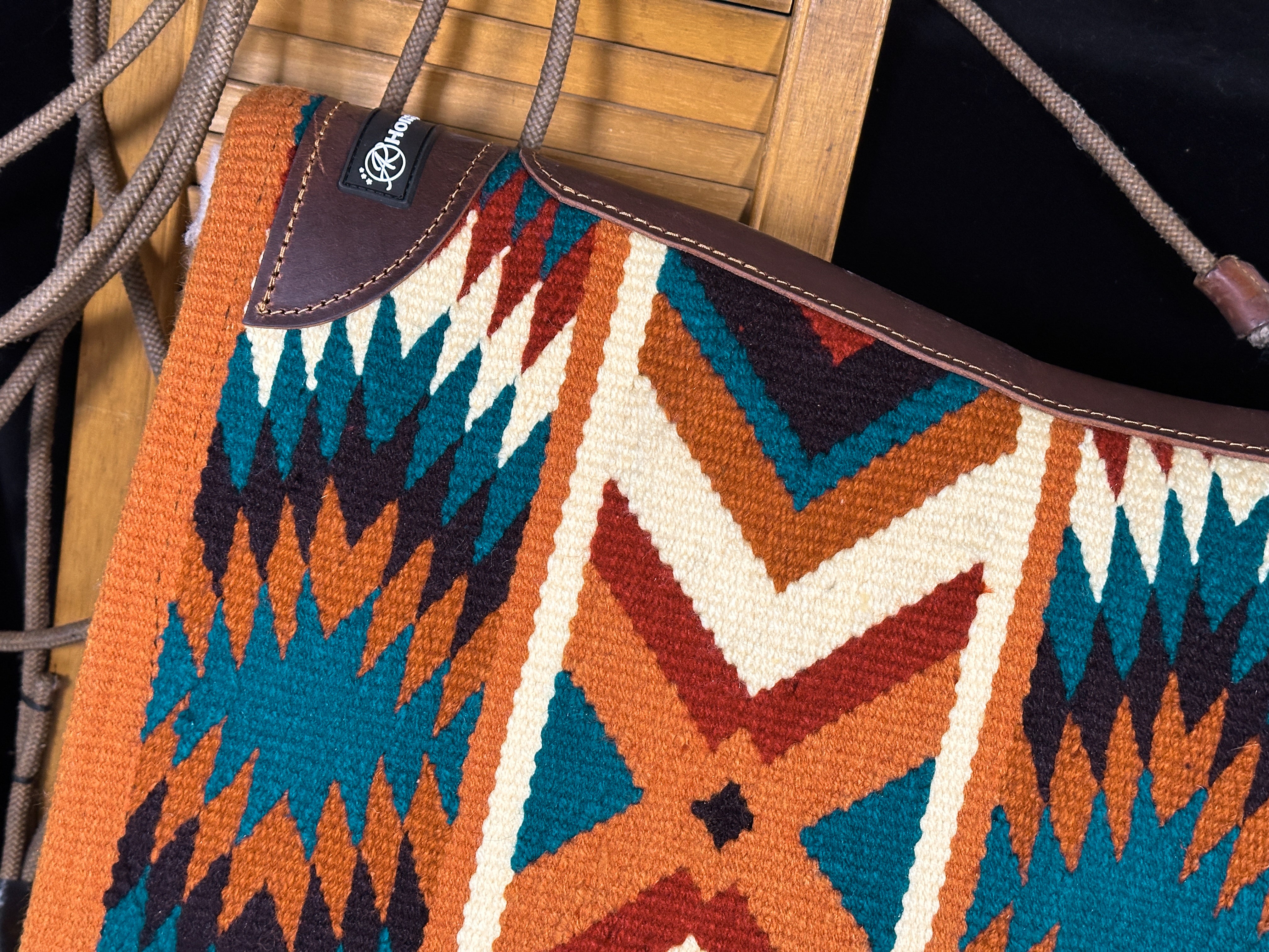 2in1 Show Pad | Ranch weave western | Petrol brown beige