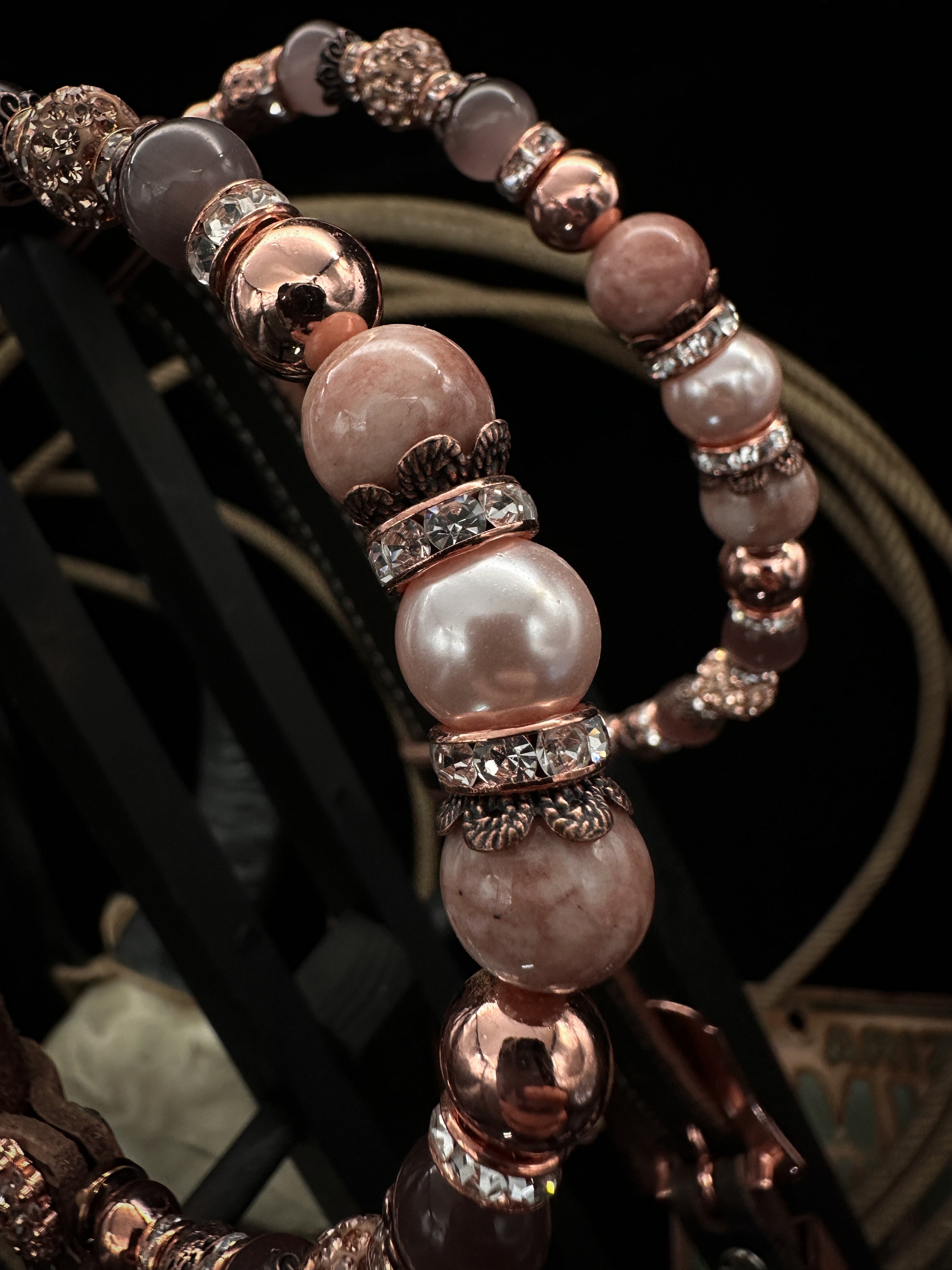 Premium | Western bridle | Silver Floral &amp; White Moon