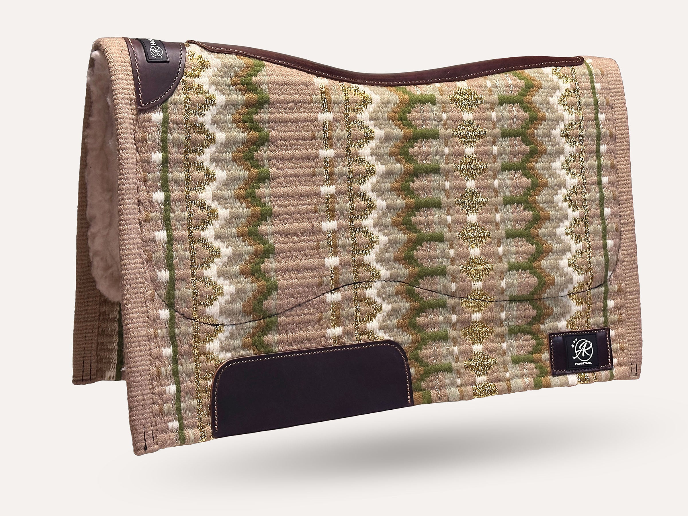 2in1 Show pad | Show Western | Gold & Green