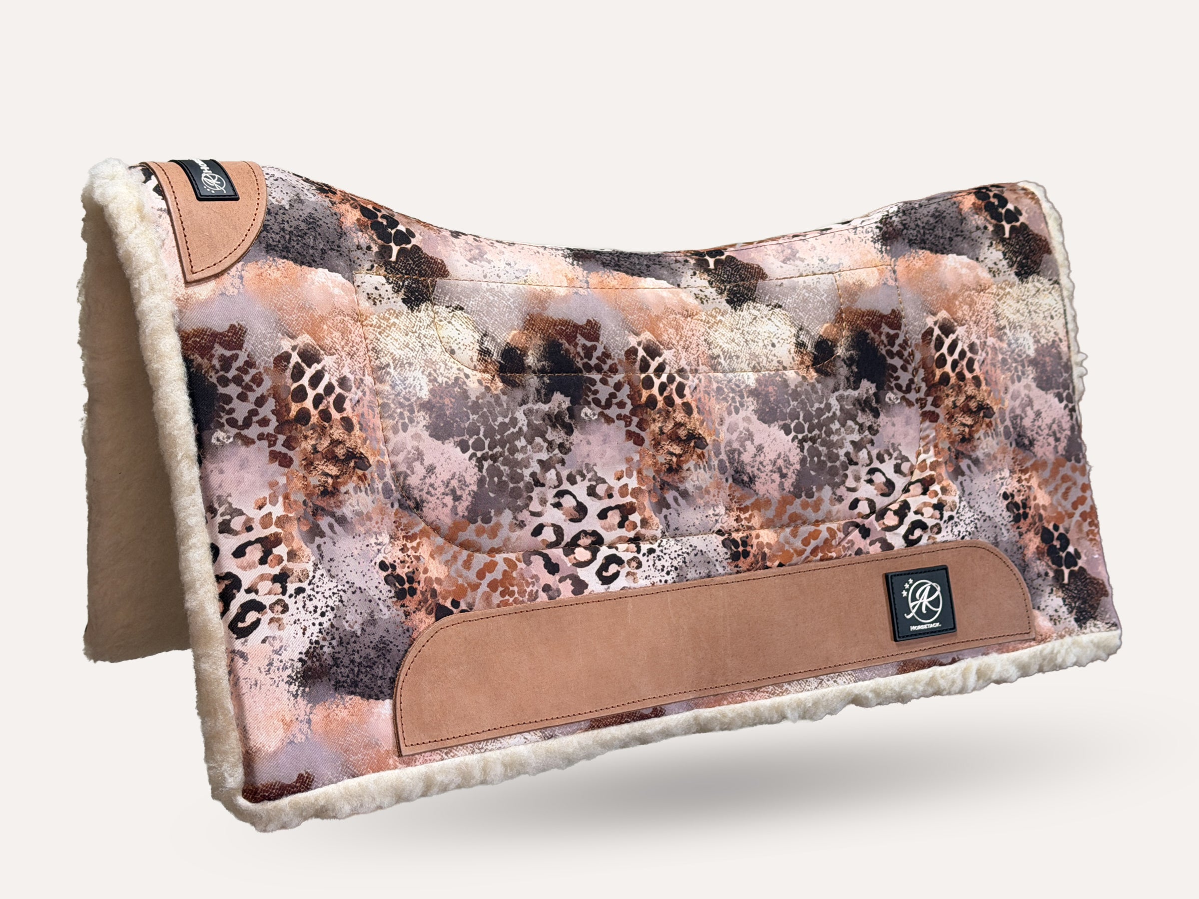 Canvas Western WorkPad | Straight Cut | Peach Panther | Light Leather