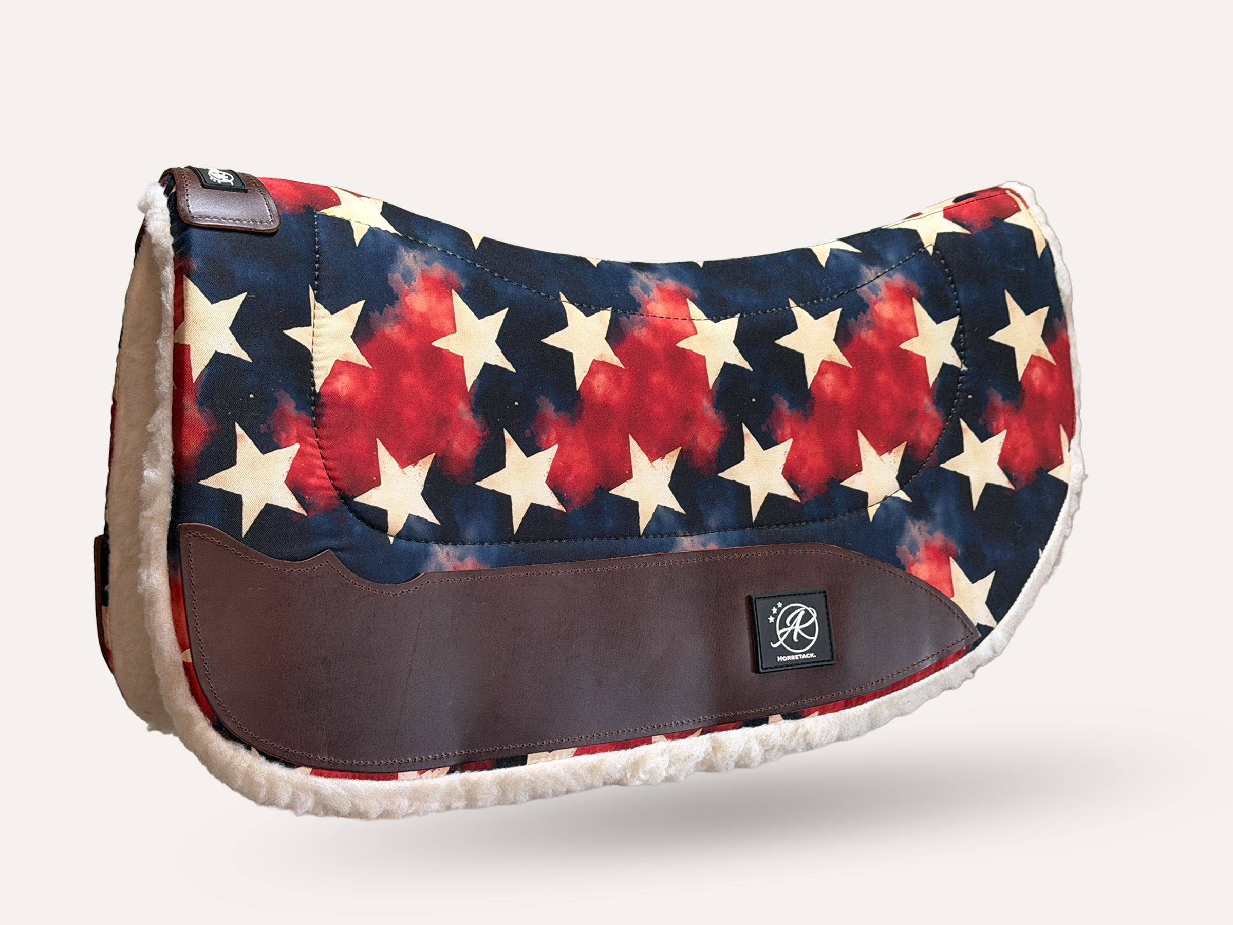 Canvas Western WorkPad | Round Skirt 70cm | Stars | Dark Leather